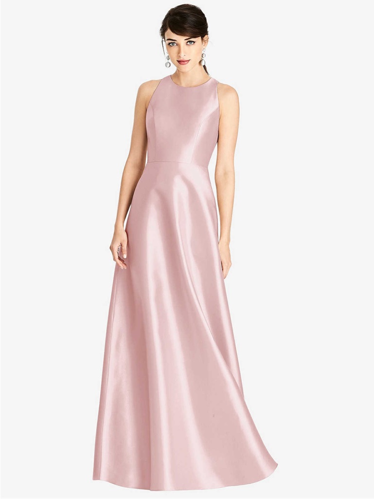 Dessy Group D746 Ballet Pink Bridesmaid Dress / Sz 0